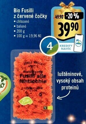 Luštěninové těstoviny bio chlazené Albert Heijn