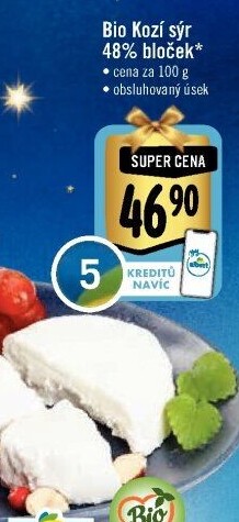 Sýr kozí přírodní bio 48%