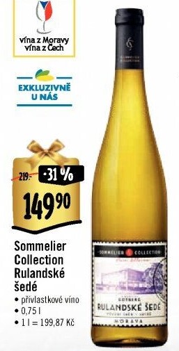 Víno Rulandské šedé Sommelier Collection - přívlastkové