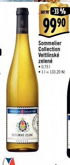 Víno Veltlínské zelené Sommelier Collection