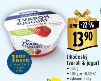 Dezert tvaroh s jogurtem jihočeský Madeta