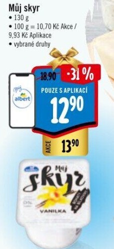 Dezert zakysaný ochucený Můj Skyr 0% Milko