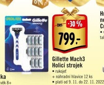 Holicí strojek pánský Gillette Mach 3