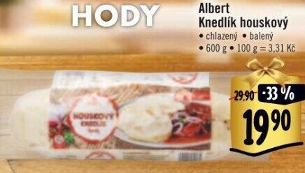 Houskový knedlík Albert