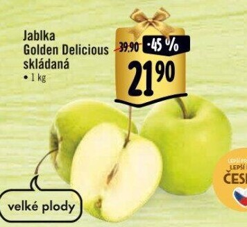 Jablka Golden Delicious