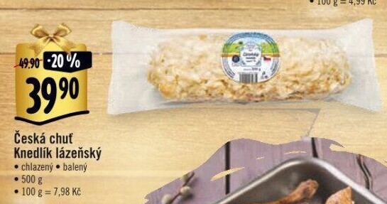 Knedlík lázeňský Česká chuť