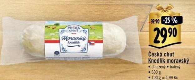 Knedlík moravský Česká chuť