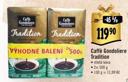 Mletá káva Tradition Caffé Gondoliere