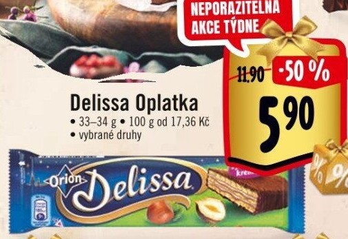 Oplatky celomáčené Delissa Orion