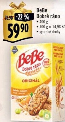 Sušenky BeBe Dobré ráno Opavia