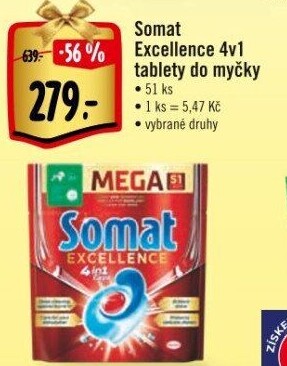 Tablety do myčky Excellence Somat