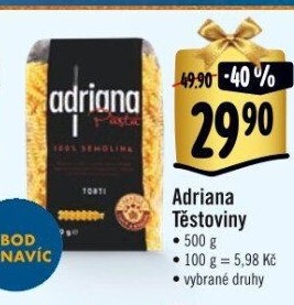 Těstoviny semolinové Adriana