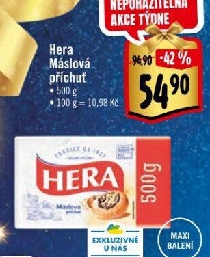 Tuk s máslovou příchutí Hera