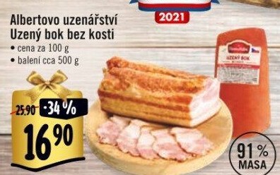 Uzený bok bez kosti Albertovo uzenářství