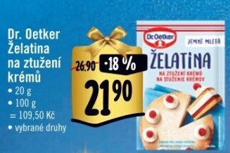 Želatina na ztužení krémů Dr. Oetker