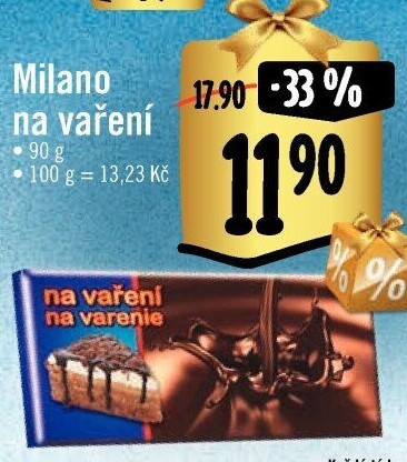 Čokoláda na vaření Milano