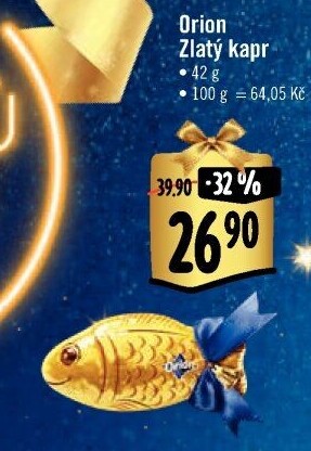 Čokoládový kapr zlatý Orion
