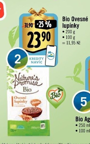 Lupínky ovesné celozrnné bio Nature'