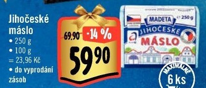 Máslo Jihočeské Madeta