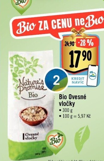 Ovesné vločky bio Nature'