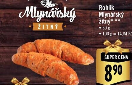 Rohlík Mlynářský žitný Albert