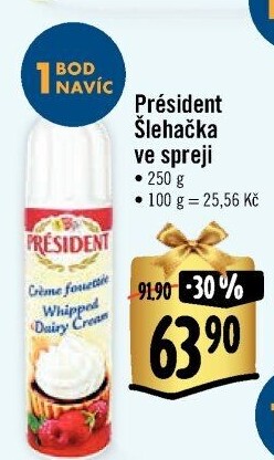 Šlehačka ve spreji Président