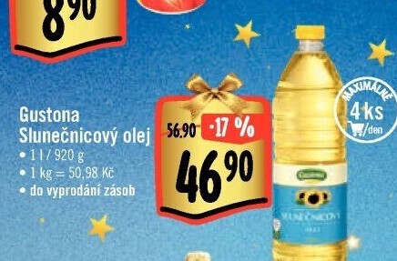 Slunečnicový olej Gustona