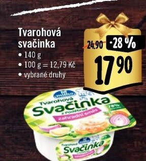 Svačinka zeleninový tvaroh Milko