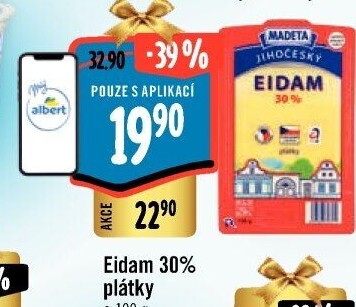 Sýr Eidam Jihočeský 30% Madeta