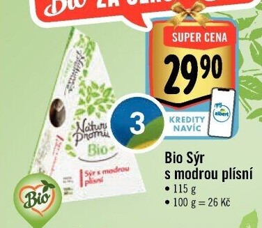 Sýr s modrou plísní bio Nature'