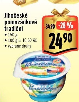 Tradiční pomazánkové Jihočeské Madeta