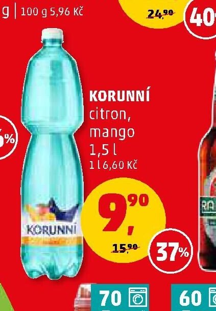 Korunní citron, mango 1,5 l