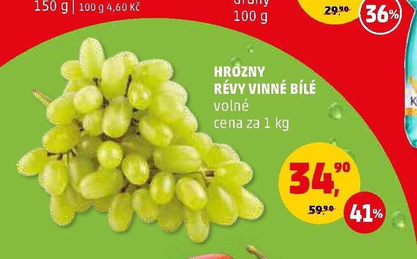 Hrozny révy vinné bílé 1 kg