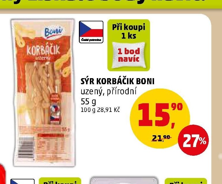 Sýr korbáčik Boni
