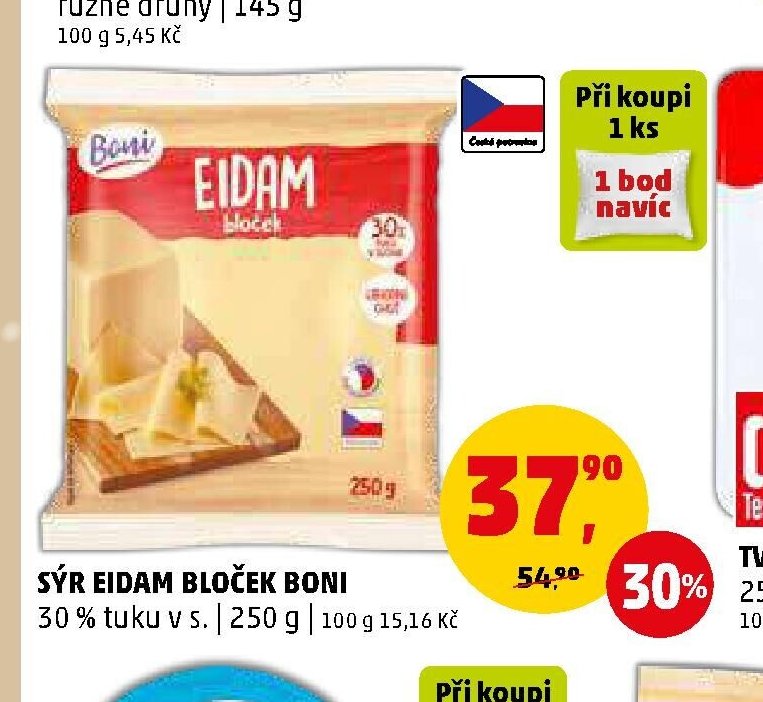 Sýr Eidam bloček Boni