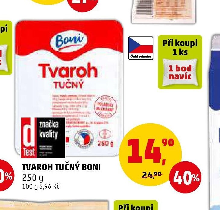 Tvaroh tučný Boni