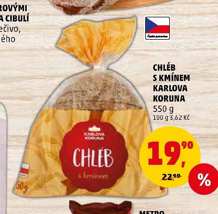 CHLÉB S KMÍNEM KARLOVA KORUNA
