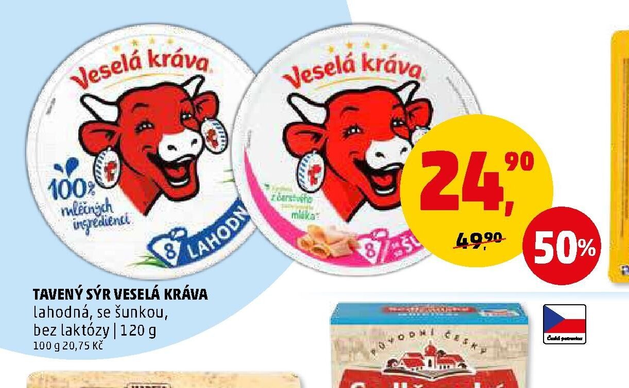 Tavený sýr Veselá kráva
