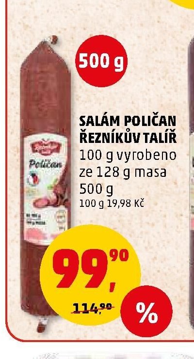 SALÁM POLIČAN ŘEZNÍKŮV TALÍŘ 500 g