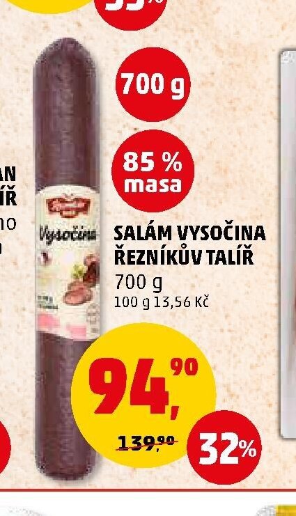 SALÁM VYSOČINA ŘEZNÍKŮV TALÍŘ 700 g