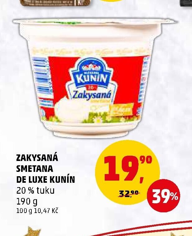 Zakysaná smetana De Luxe Kunín