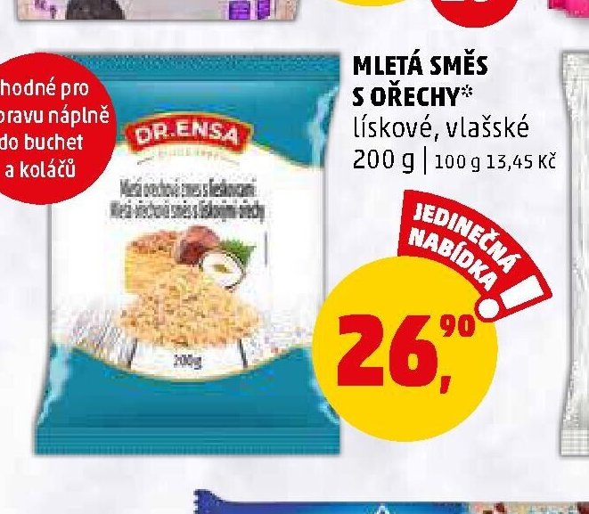 MLETÁ SMĚS S OŘECHY