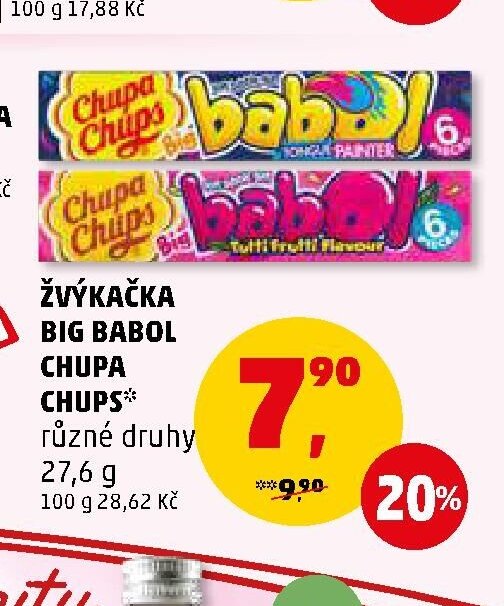 Žvýkačka Big Babol Chupa Chups