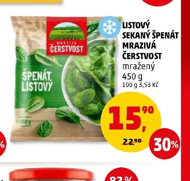 Listový sekaný špenát mrazivá Čerstvost