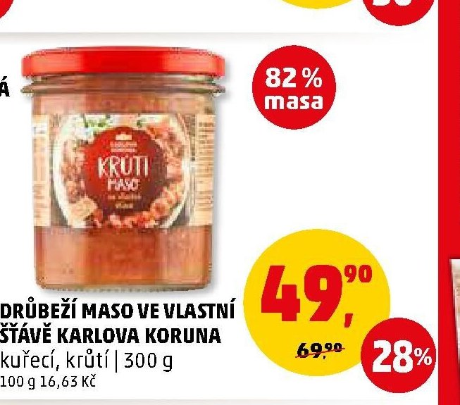 Drůbeží maso ve vlastní šťávě Karlova koruna