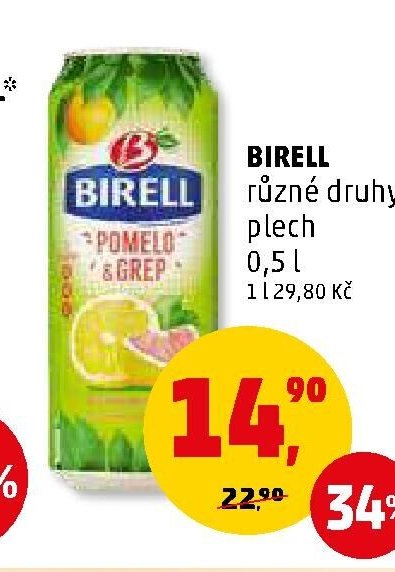 Birell různé druhy plech 0,5 l