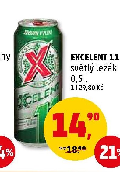 Excelent 11 světlý ležák 0,5 l