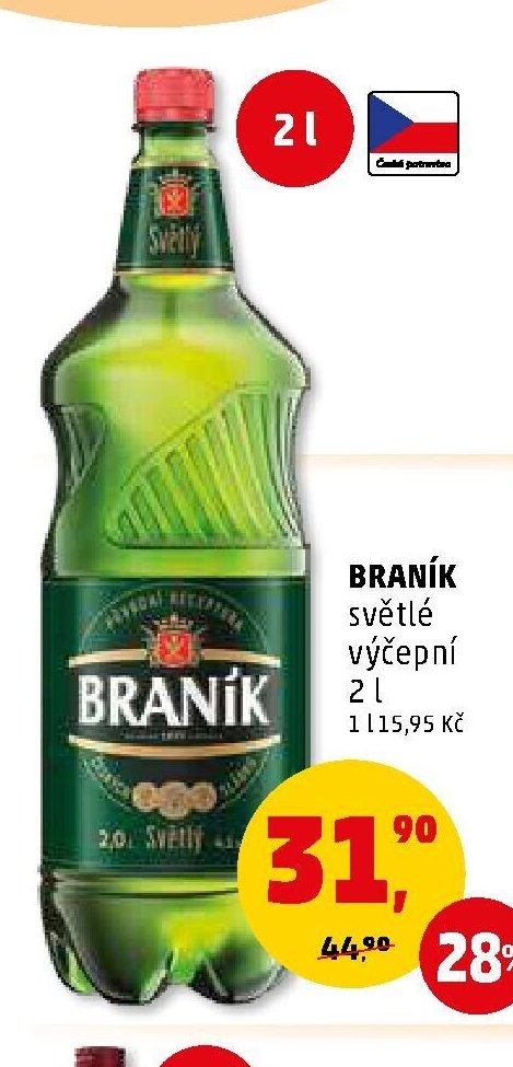 Braník světlé výčepní 2 l