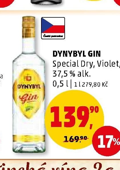 Dynybyl Gin Special Dry, Violet, 37,5 % alk. 0,5 l