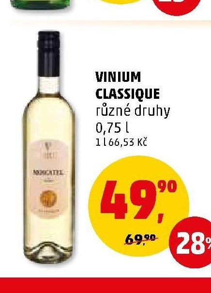 Vinium Classique různé druhy 0,75 l